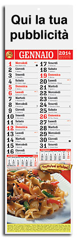 calendario illustrato silhouette gastronomia